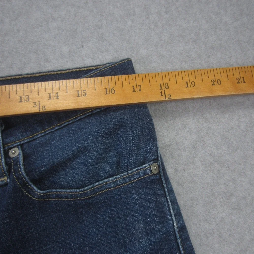 Levis‎ Jeans Mens 34x32 Blue Dark Wash Slim Straight Stretch Denim